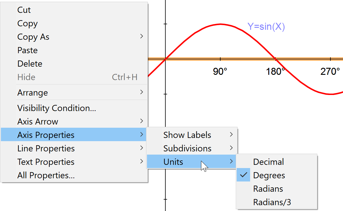 Axes Display Properties